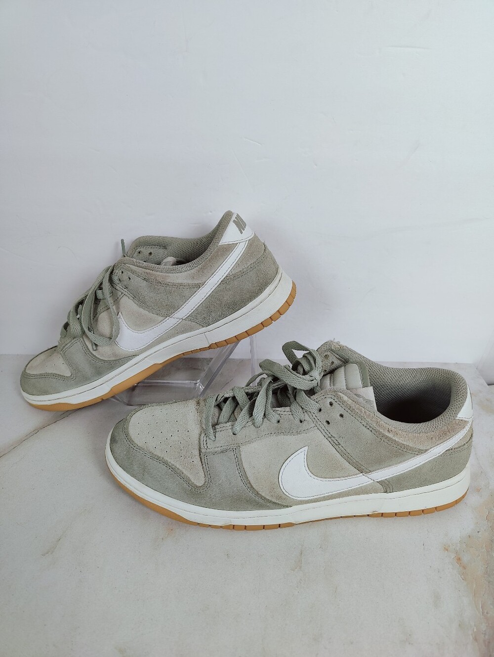 Nike Men's Dunk Low Retro SE Sneakers Light Silver Light Army, Sz 10.5